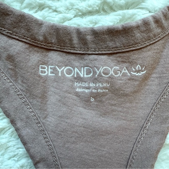 Beyond Yoga Blue Pima Cotton Racerback Oversized Tank Top Size S Mauve Soft - Picture 3 of 9